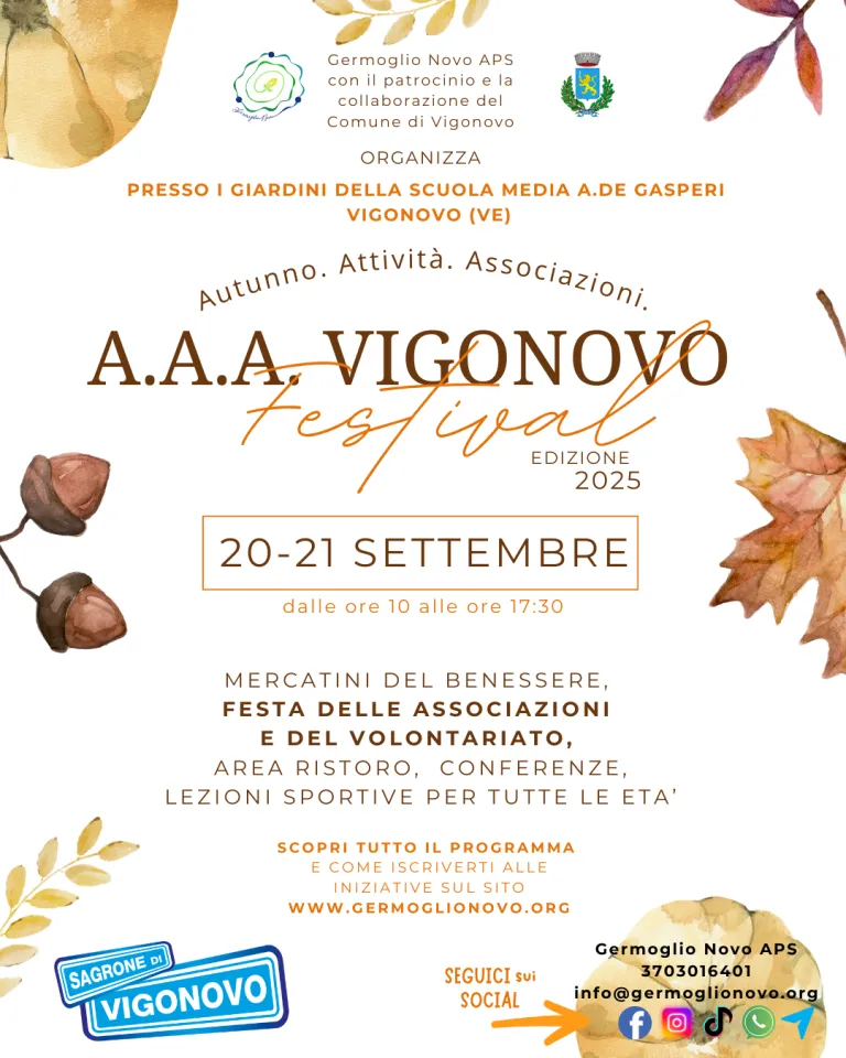 A.A.A. Vigonovo Festival Settembre 2025 A.A.A. Vigonovo Festival Settembre 2025