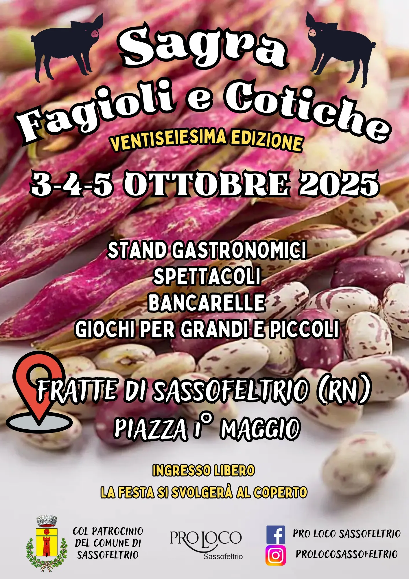 Sagra Fagioli e Cotiche Ottobre 2025 a Fratte di Sassofeltrio Sagra Fagioli e Cotiche Ottobre 2025 a Fratte di Sassofeltrio