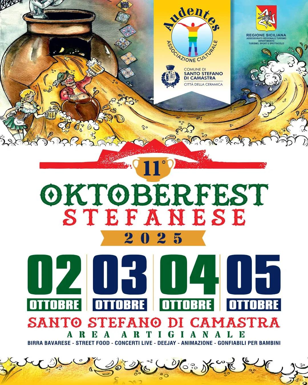 Oktoberfest Stefanese Ottobre 2025 a Santo Stefano di Camastra Oktoberfest Stefanese Ottobre 2025 a Santo Stefano di Camastra