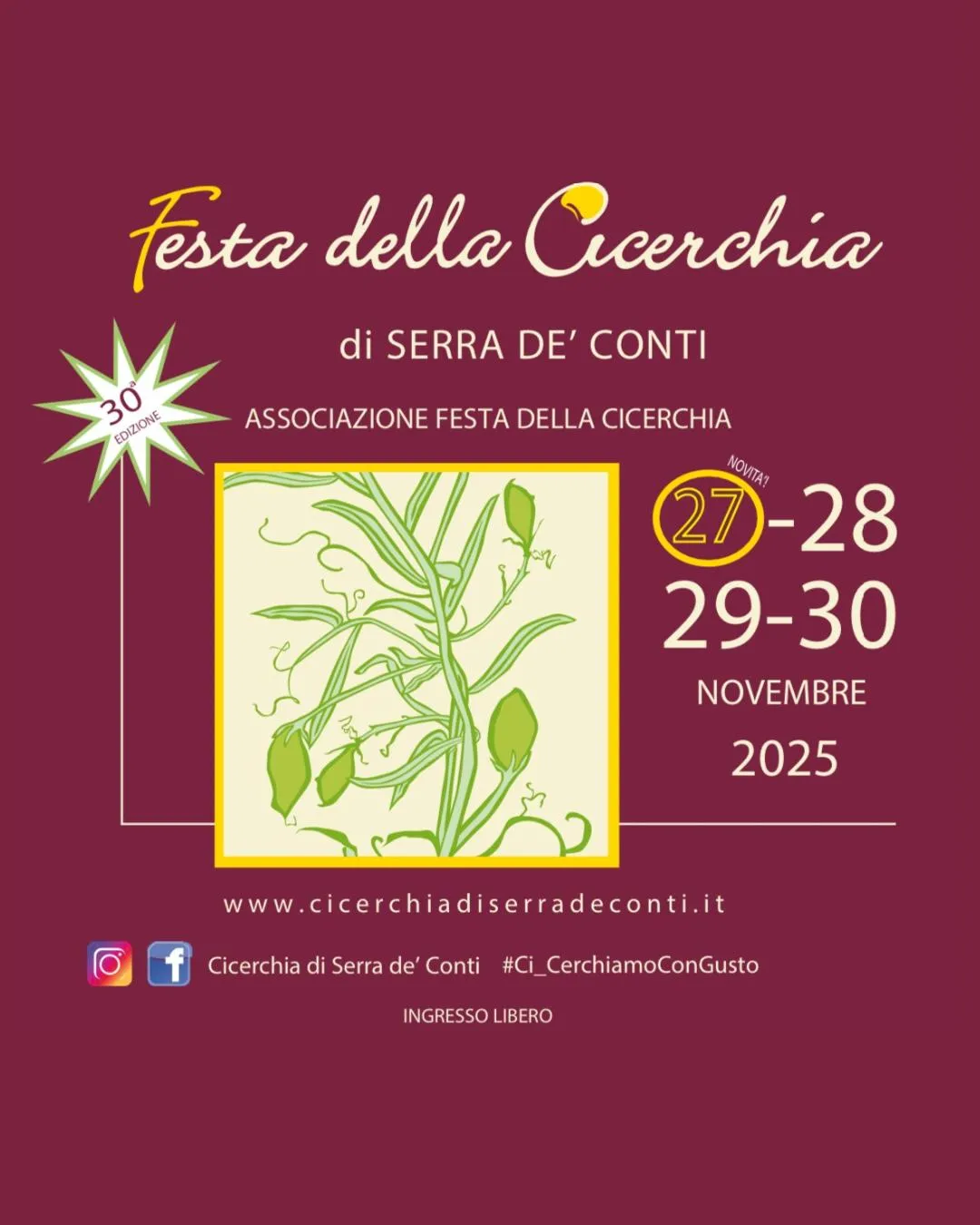 Festa della Cicerchia di Serra de’ Conti Novembre 2025 Festa della Cicerchia di Serra de’ Conti Novembre 2025