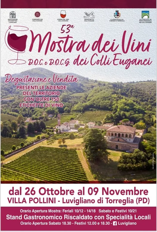 Mostra dei Vini dei Colli Euganei Ottobre-Novembre 2025 a Luvigliano di Torreglia Mostra dei Vini dei Colli Euganei Ottobre-Novembre 2025 a Luvigliano di Torreglia