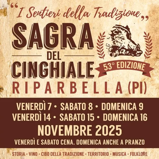 Sagra del Cinghiale Novembre 2025 a Riparbella Sagra del Cinghiale Novembre 2025 a Riparbella