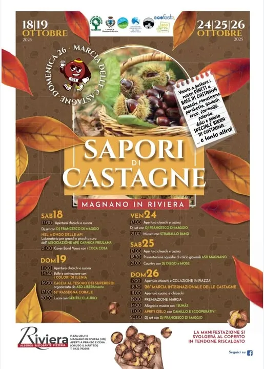 Sapori di Castagne Ottobre 2025 a Magnano in Riviera Sapori di Castagne Ottobre 2025 a Magnano in Riviera