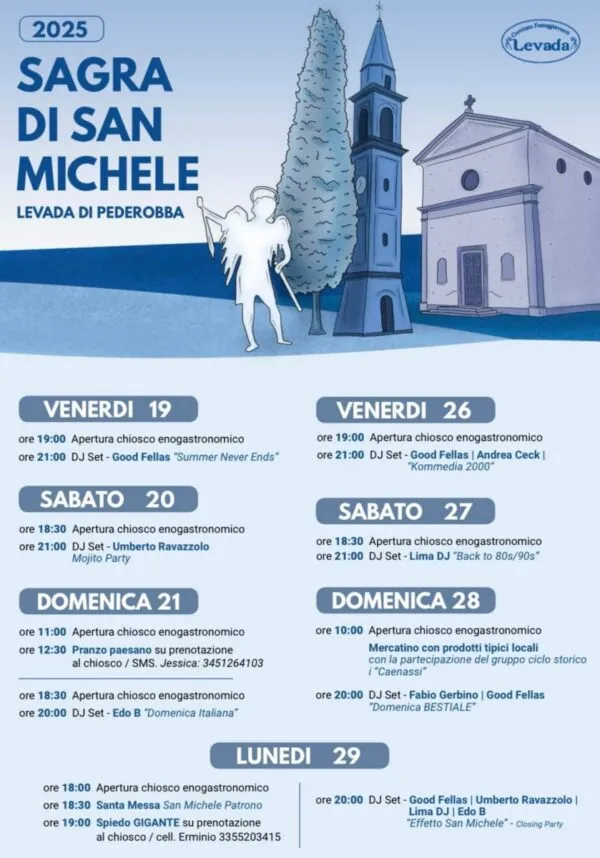 Sagra di San Michele Settembre 2025 a Levada di Pederobba Sagra di San Michele Settembre 2025 a Levada di Pederobba