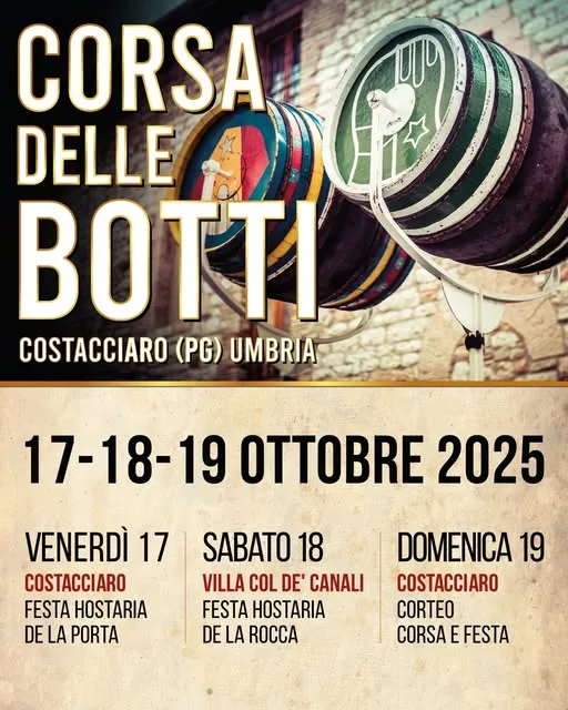 Corsa delle Botti Ottobre 2025 a Costacciaro Corsa delle Botti Ottobre 2025 a Costacciaro