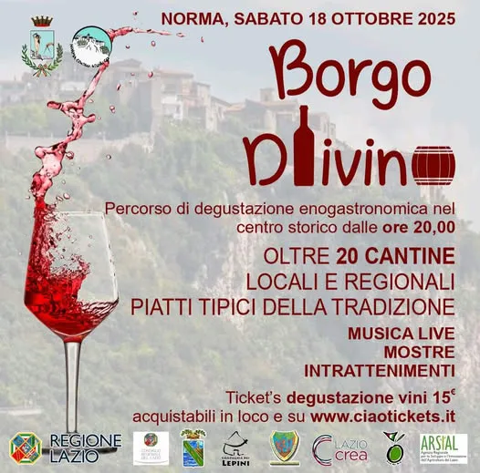 Borgo DiVino Ottobre 2025 a Norma Borgo DiVino Ottobre 2025 a Norma