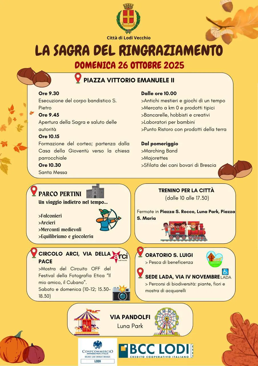 Sagra del Ringraziamento Ottobre 2025 a Lodi Vecchio Sagra del Ringraziamento Ottobre 2025 a Lodi Vecchio