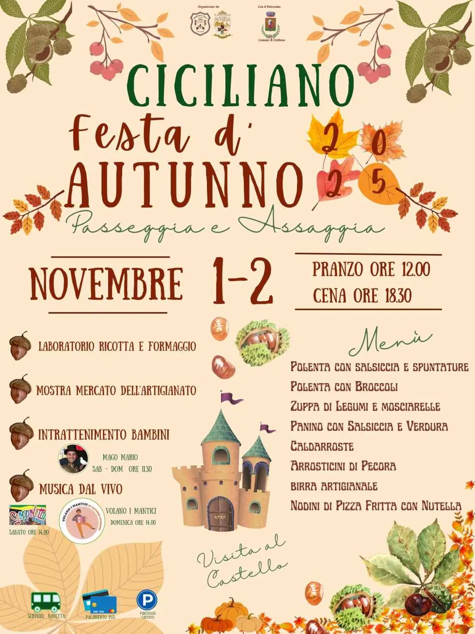 Festa d’Autunno Novembre 2025 a Ciciliano Festa d’Autunno Novembre 2025 a Ciciliano
