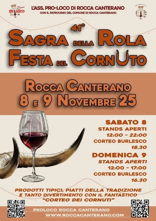 Sagra della Rola e Festa del Cornuto Novembre 2025 a Rocca Canterano Sagra della Rola e Festa del Cornuto Novembre 2025 a Rocca Canterano