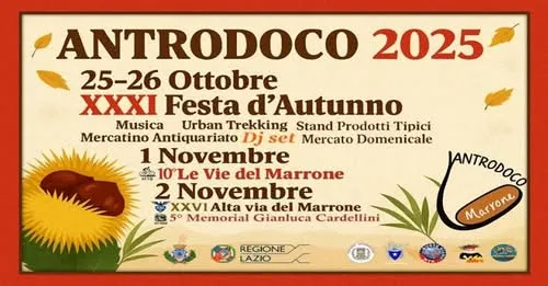 Festa d’Autunno e Le Vie del Marrone Ottobre 2025 ad Antrodoco Festa d’Autunno e Le Vie del Marrone Ottobre 2025 ad Antrodoco