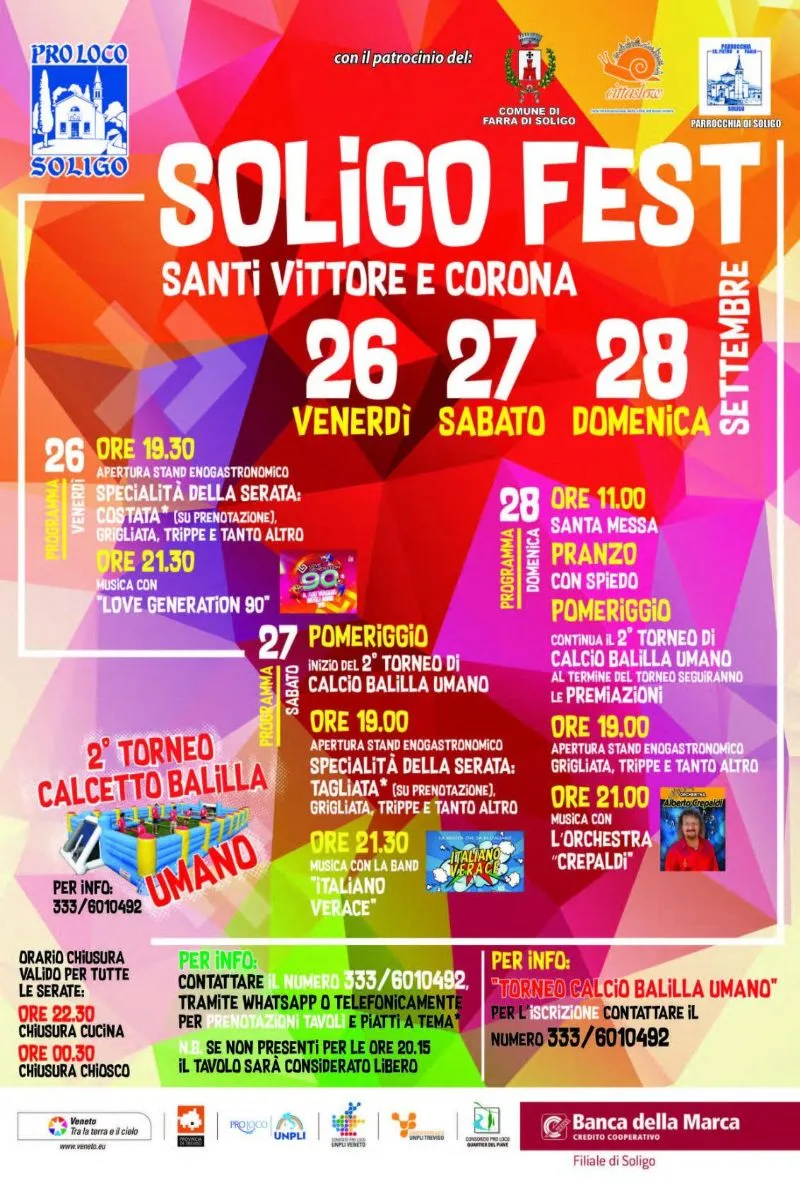 Soligo Fest Settembre 2025 Soligo Fest Settembre 2025