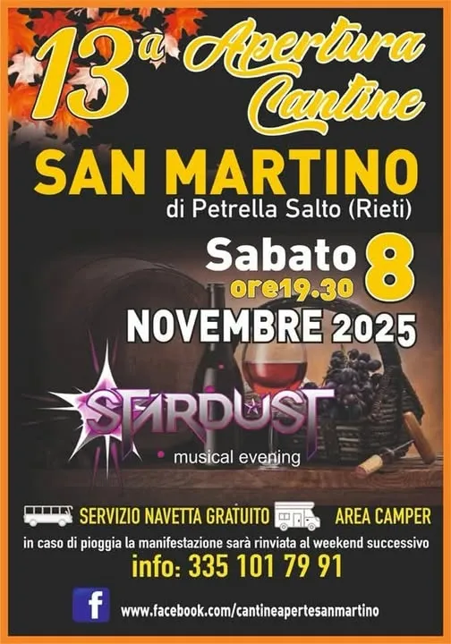 Apertura Cantine di San Martino Novembre 2025 a Petrella Salto Apertura Cantine di San Martino Novembre 2025 a Petrella Salto