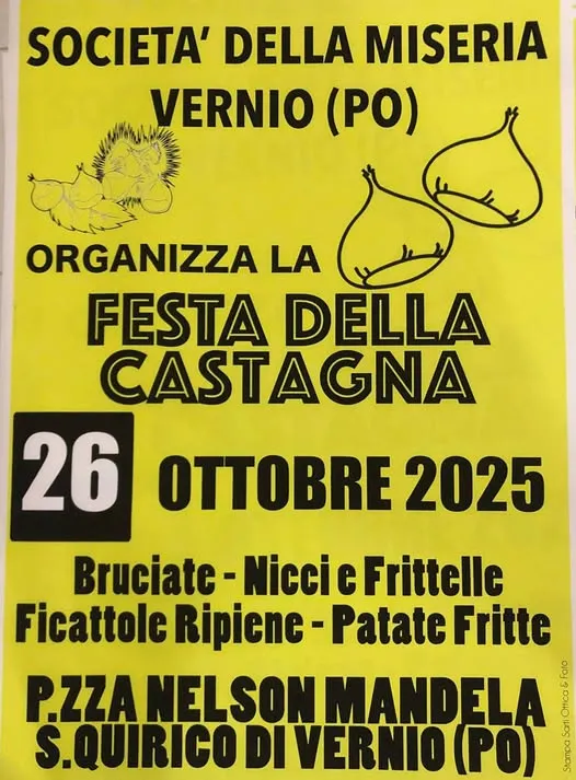 Festa della Castagna Ottobre 2025 a Vernio Festa della Castagna Ottobre 2025 a Vernio