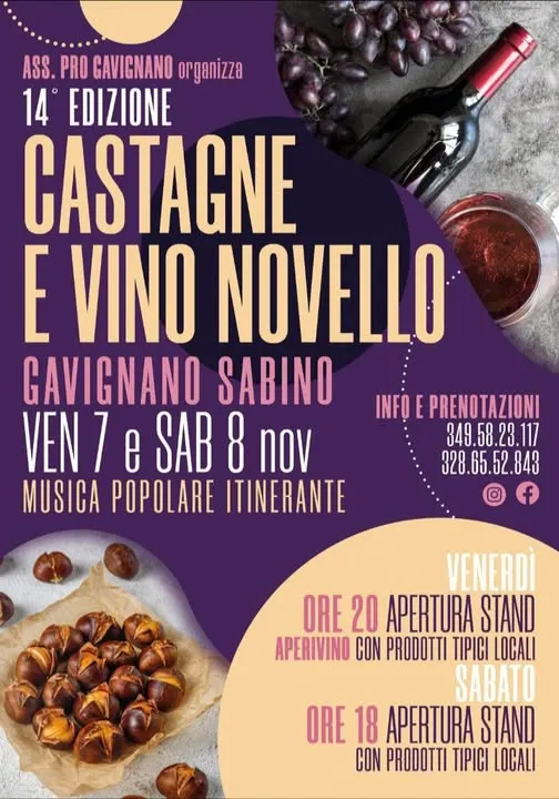 Castagne e Vino Novello Novembre 2025 a Gavignano Sabino Castagne e Vino Novello Novembre 2025 a Gavignano Sabino