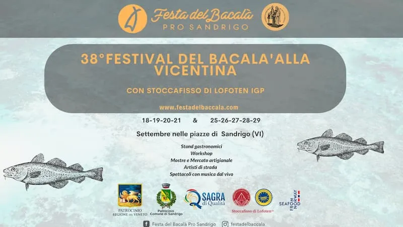 Festival del Bacalà alla Vicentina Settembre 2025 a Sandrigo Festival del Bacalà alla Vicentina Settembre 2025 a Sandrigo