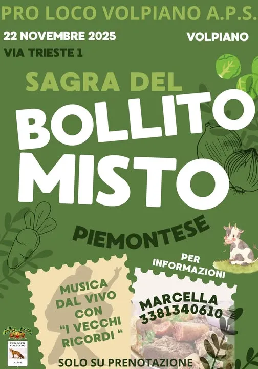 Sagra del Bollito Misto Piemontese Novembre 2025 a Volpiano Sagra del Bollito Misto Piemontese Novembre 2025 a Volpiano