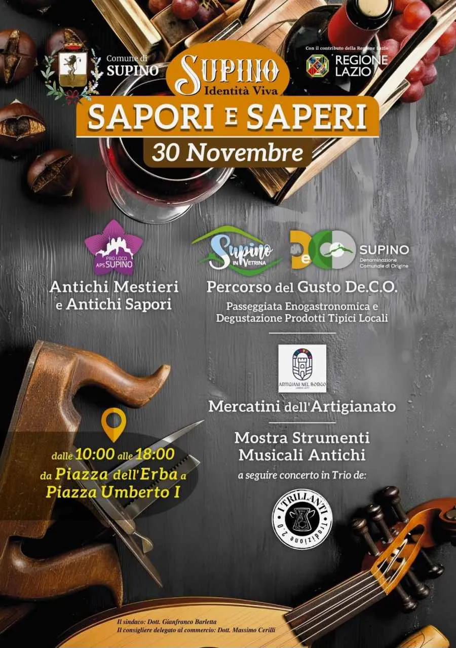 “Sapori e Saperi” Novembre 2025 a Supino “Sapori e Saperi” Novembre 2025 a Supino