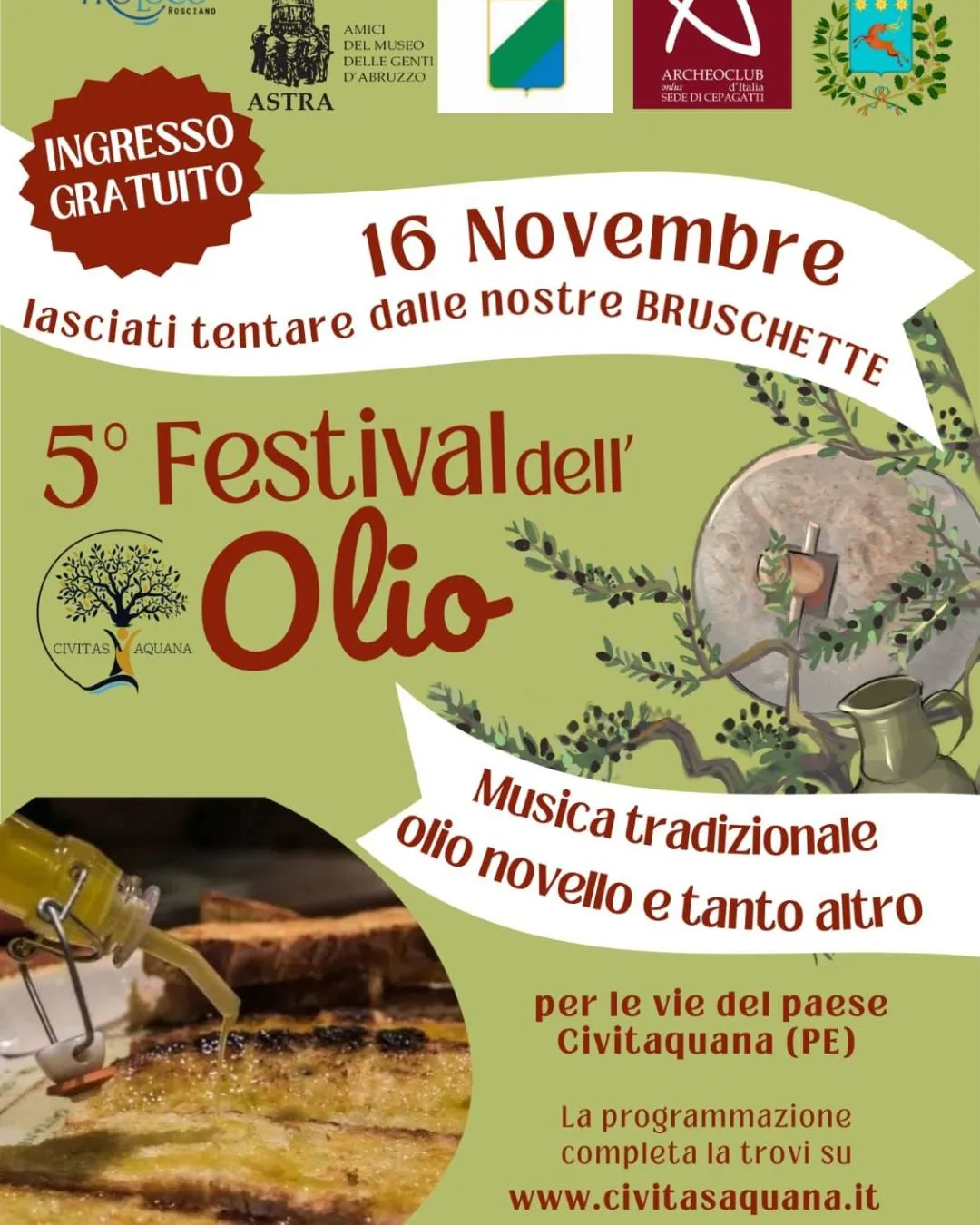 Festival dell’Olio Novembre 2025 a Civitas Aquana Festival dell’Olio Novembre 2025 a Civitas Aquana