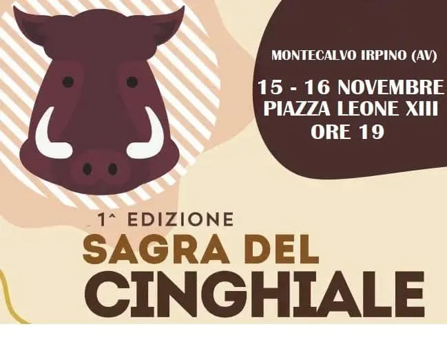 Sagra del Cinghiale Novembre 2025 a Montecalvo Irpino Sagra del Cinghiale Novembre 2025 a Montecalvo Irpino