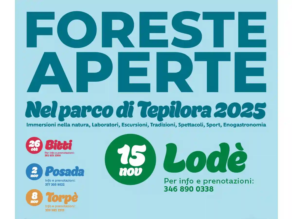 Foreste Aperte Novembre 2025 a Lodè Foreste Aperte Novembre 2025 a Lodè