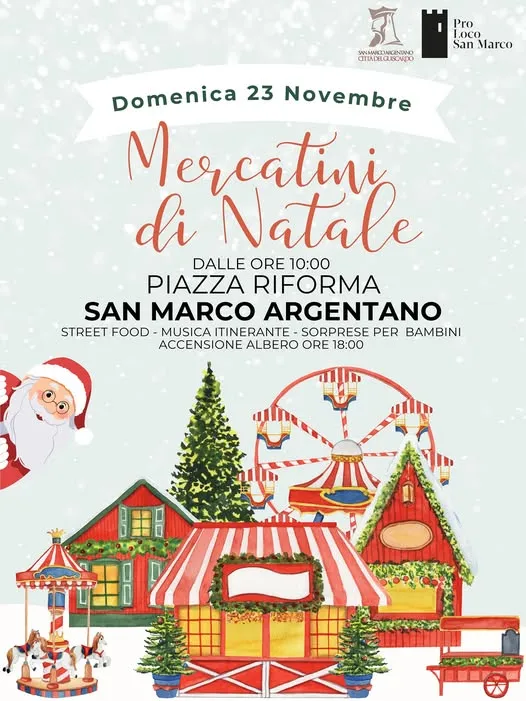 Mercatini di Natale 2025 a San Marco Argentano Mercatini di Natale 2025 a San Marco Argentano