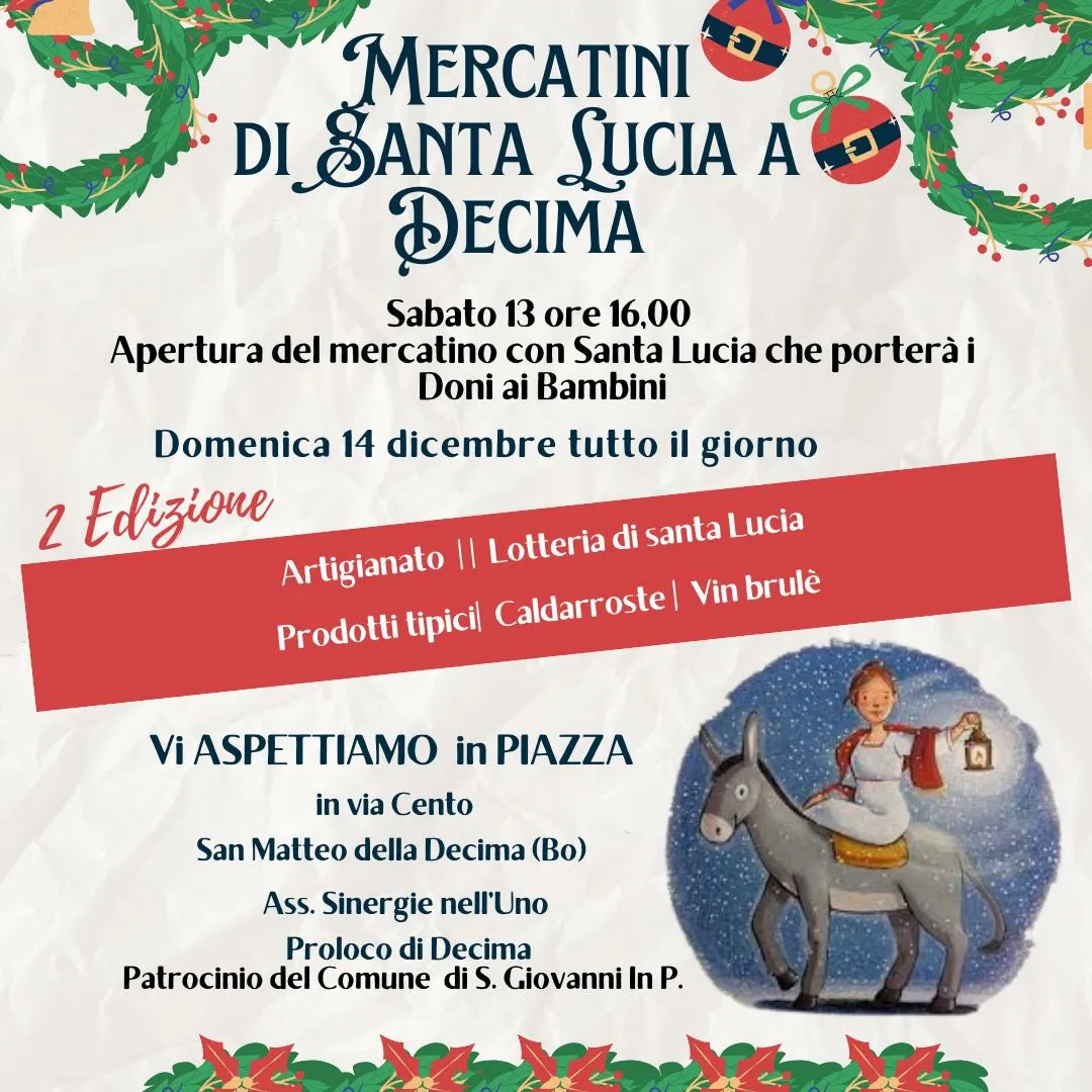 Mercatini di Santa Lucia Dicembre 2025 a Decima Mercatini di Santa Lucia Dicembre 2025 a Decima