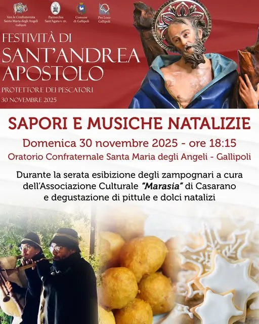 Sapori e Musiche Natalizie Novembre 2025 a Gallipoli Sapori e Musiche Natalizie Novembre 2025 a Gallipoli