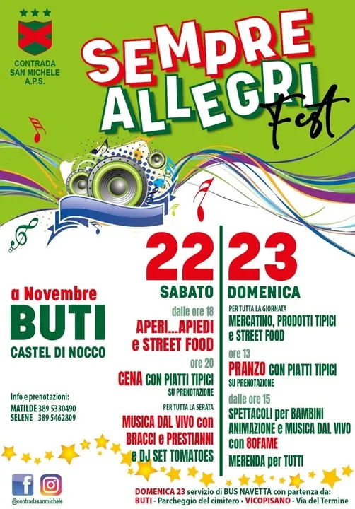 Sempre Allegri Fest Novembre 2025 a Buti Sempre Allegri Fest Novembre 2025 a Buti