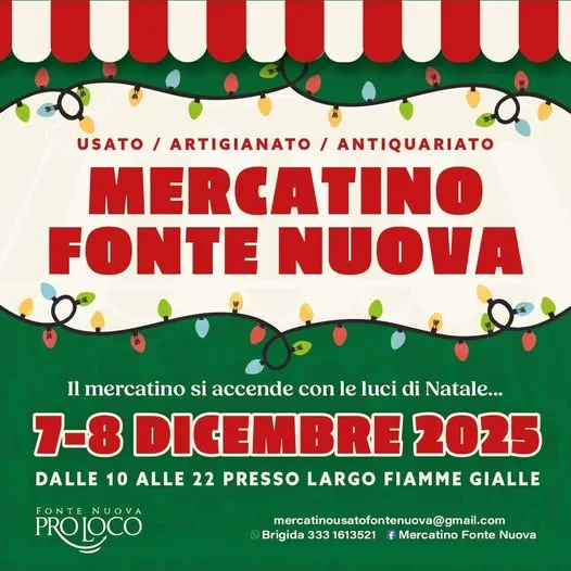 Mercatino Fonte Nuova Dicembre 2025 Mercatino Fonte Nuova Dicembre 2025