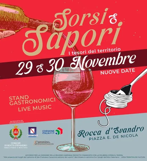 Sorsi & Sapori Novembre 2025 a Rocca d’Evandro Sorsi & Sapori Novembre 2025 a Rocca d’Evandro