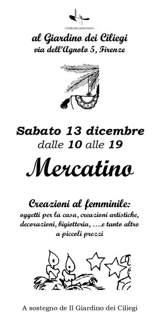 Mercatino di Natale al Giardino dei Ciliegi di Firenze Mercatino di Natale al Giardino dei Ciliegi di Firenze