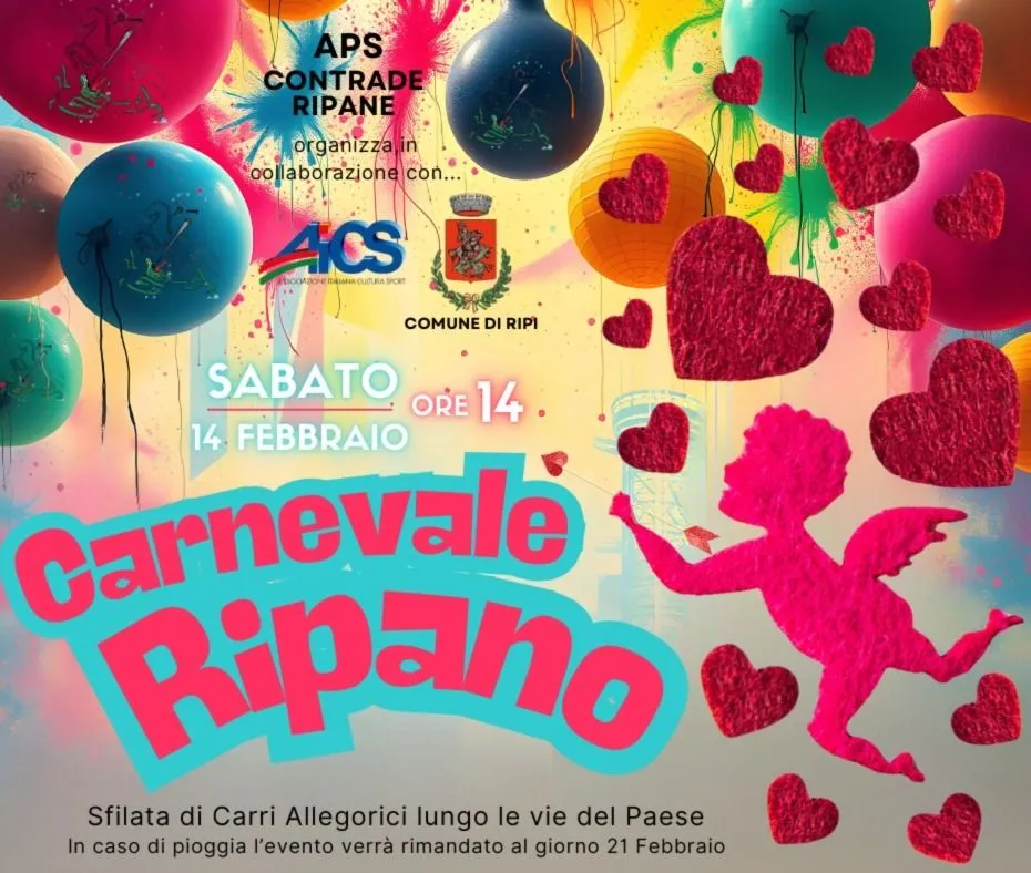 Carnevale Ripano 2026: sfilata di carri allegorici a Ripi Carnevale Ripano 2026: sfilata di carri allegorici a Ripi