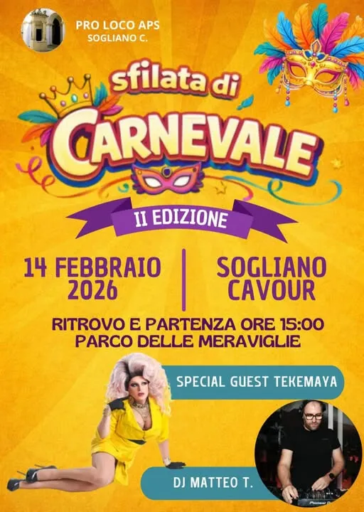 Sfilata di Carnevale 2026 a Sogliano Cavour: la seconda edizione Sfilata di Carnevale 2026 a Sogliano Cavour: la seconda edizione
