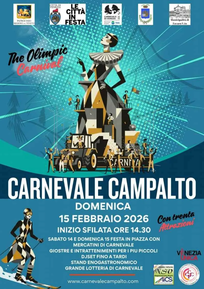 Carnevale di Campalto 2026: The Olympic Carnival e la Sfilata dei Carri Carnevale di Campalto 2026: The Olympic Carnival e la Sfilata dei Carri