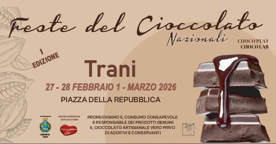 Feste del Cioccolato Nazionali: l'eccellenza artigianale arriva a Trani Feste del Cioccolato Nazionali: l'eccellenza artigianale arriva a Trani