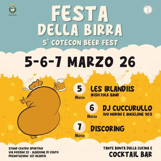 5ª Cotecon Beer Fest ad Alberone di Cento: musica, birra e divertimento 5ª Cotecon Beer Fest ad Alberone di Cento: musica, birra e divertimento