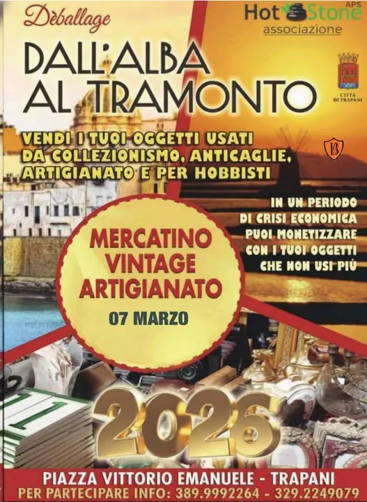 Dall’Alba al Tramonto: il Déballage vintage nel cuore di Trapani Dall’Alba al Tramonto: il Déballage vintage nel cuore di Trapani