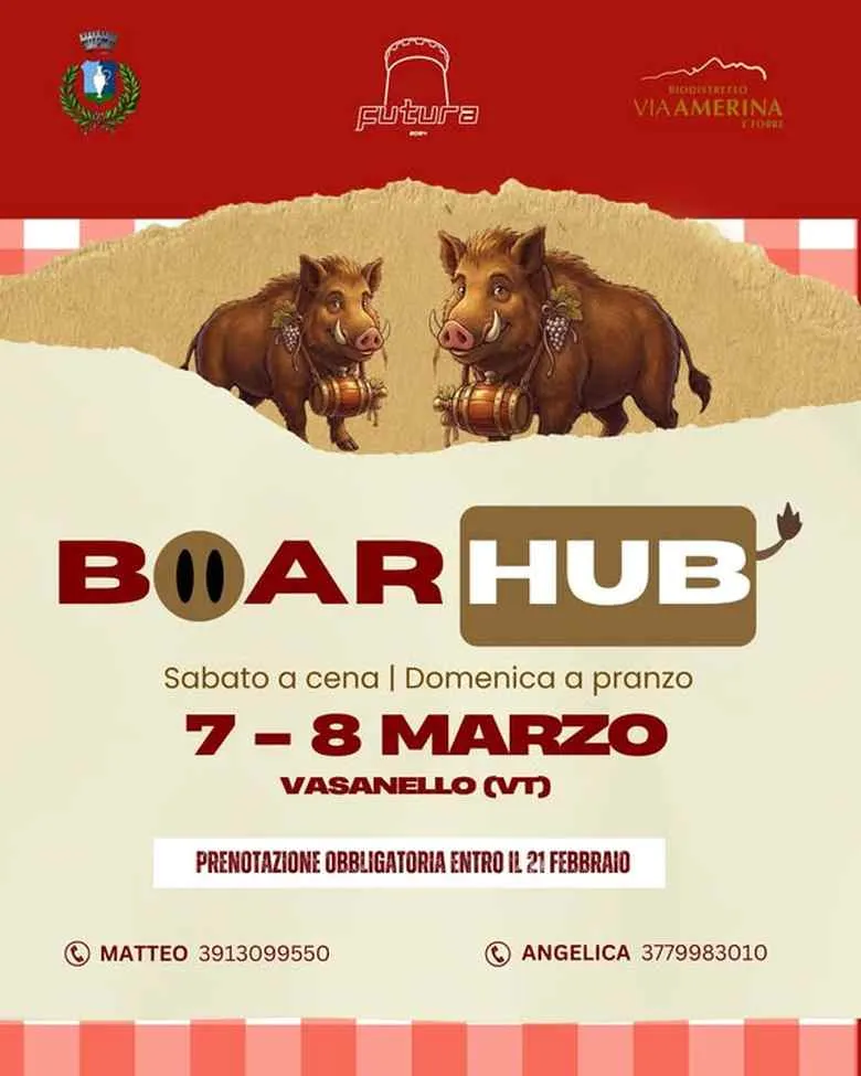 Boar Hub 2026: sapori autentici della tradizione a Vasanello Boar Hub 2026: sapori autentici della tradizione a Vasanello
