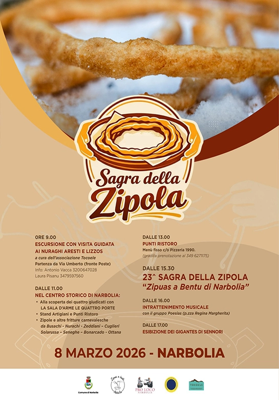 Sagra della Zipola 2026: Tradizione e Sapori a Narbolia Sagra della Zipola 2026: Tradizione e Sapori a Narbolia