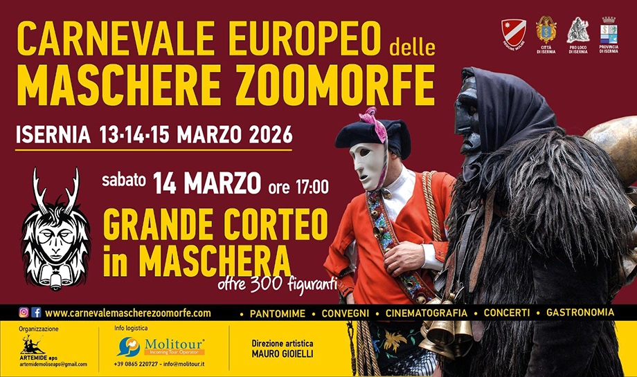 Carnevale Europeo delle Maschere Zoomorfe 2026 a Isernia Carnevale Europeo delle Maschere Zoomorfe 2026 a Isernia