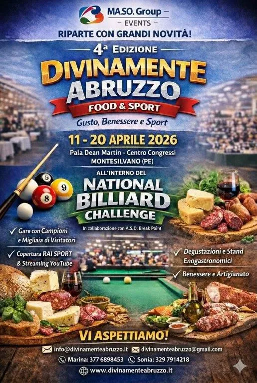 4ª Edizione di Divinamente Abruzzo a Montesilvano: Gusto, Sport e Benessere 4ª Edizione di Divinamente Abruzzo a Montesilvano: Gusto, Sport e Benessere