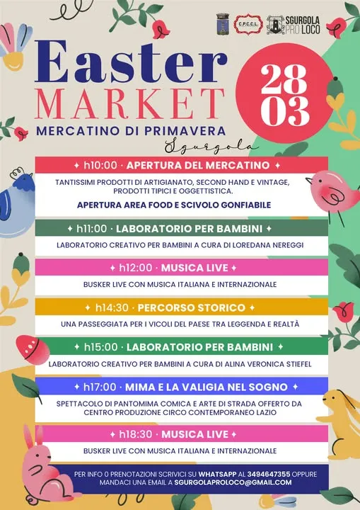 Easter Market a Sgurgola: artigianato e tradizione il 28 marzo 2026 Easter Market a Sgurgola: artigianato e tradizione il 28 marzo 2026