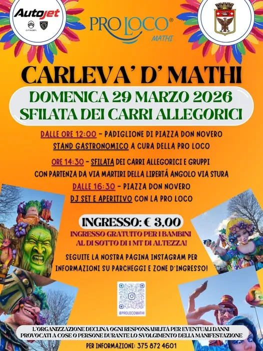 Carleva’ d’Mathi 2026: la tradizione del Carnevale alle porte delle Valli di Lanzo Carleva’ d’Mathi 2026: la tradizione del Carnevale alle porte delle Valli di Lanzo