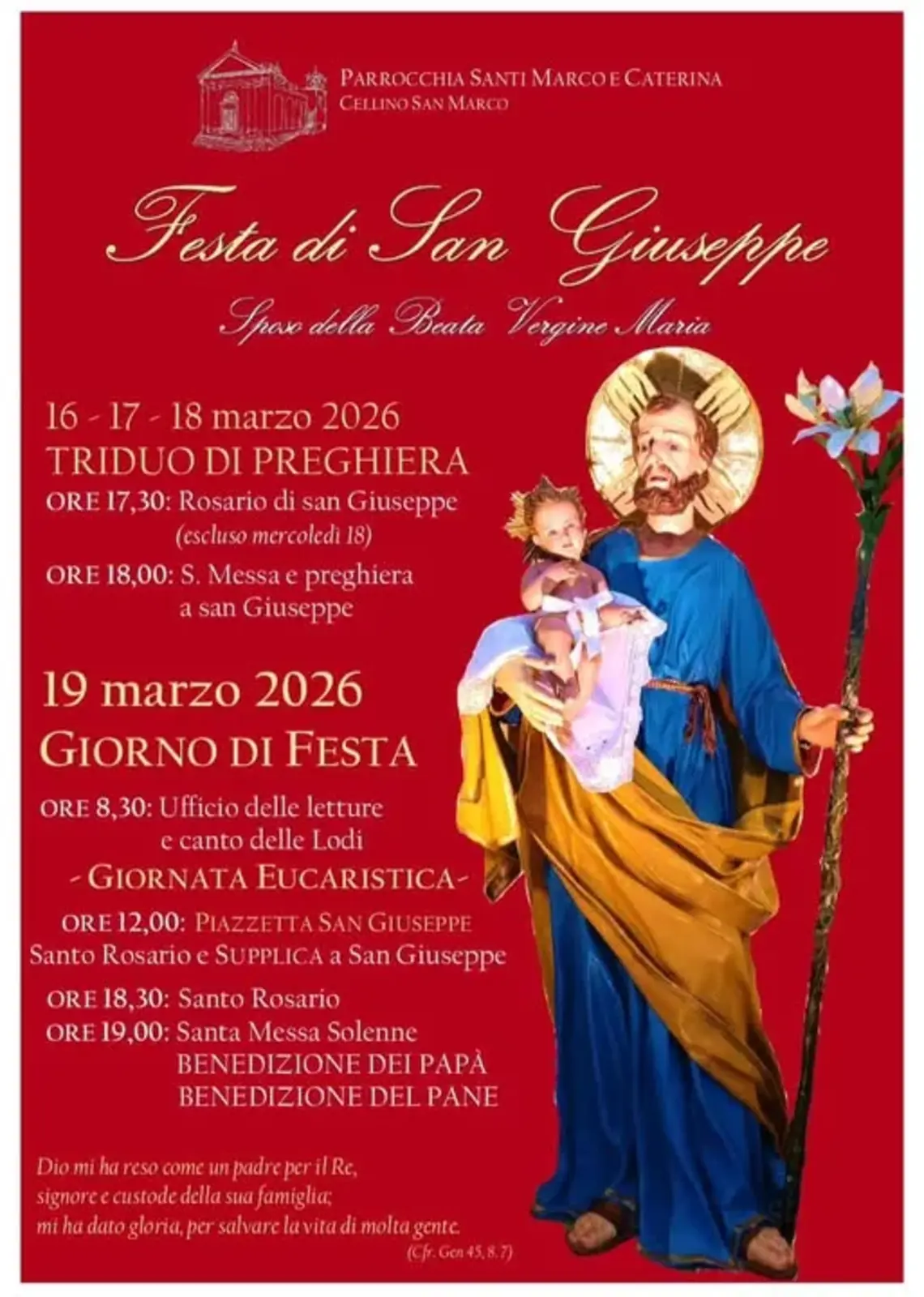 Festa di San Giuseppe 2026: Celebrazioni a Cellino San Marco Festa di San Giuseppe 2026: Celebrazioni a Cellino San Marco
