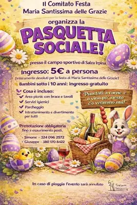 Pasquetta Sociale 2026 a Salza Irpina: un evento di convivialit&agrave; all'aperto
