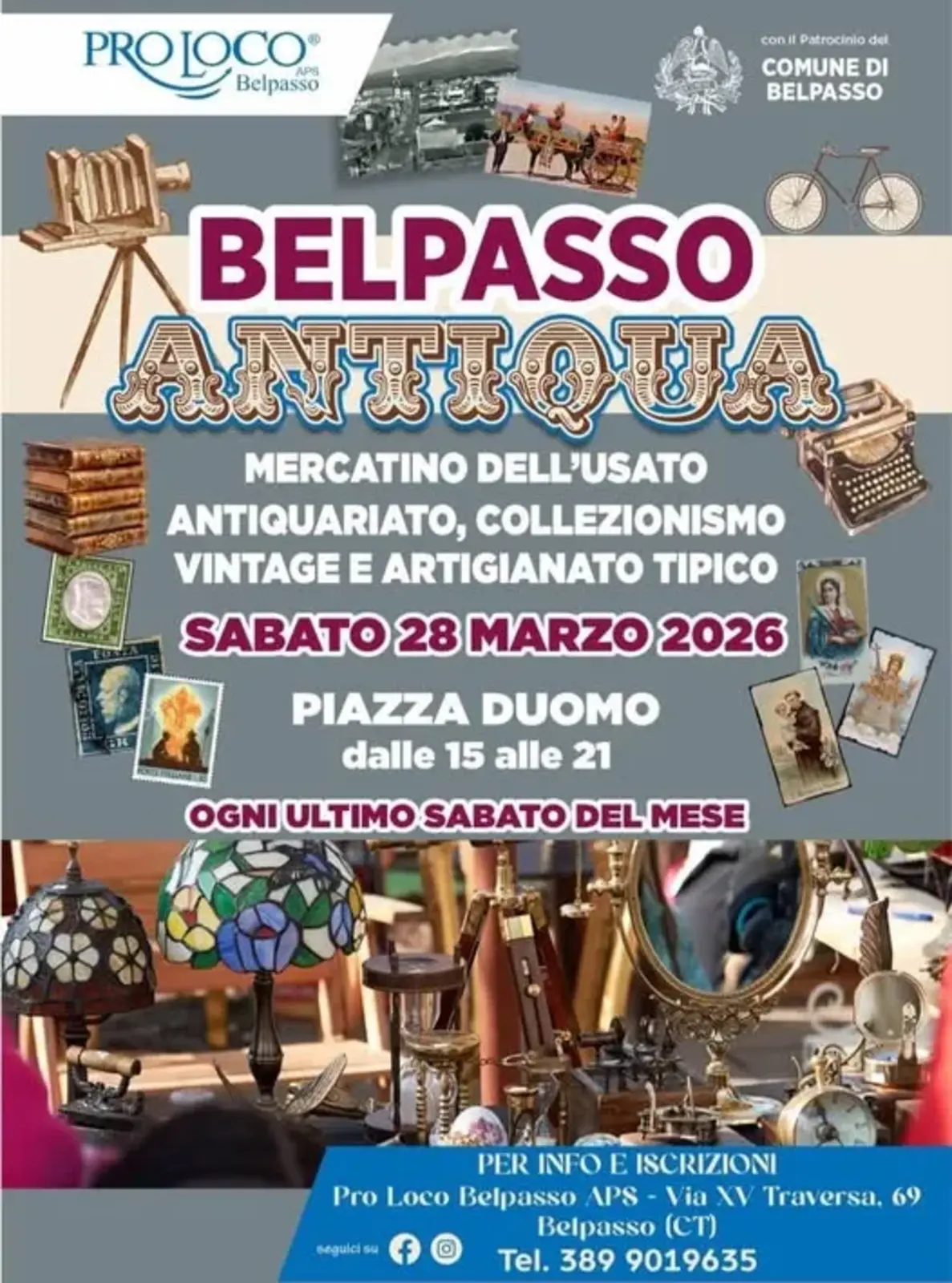 Belpasso Antiqua 2026: mercatino di antiquariato e vintage Belpasso Antiqua 2026: mercatino di antiquariato e vintage
