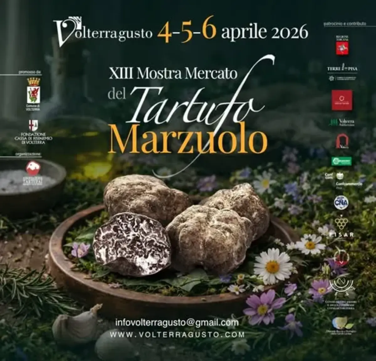XIII Mostra Mercato del Tartufo Marzuolo 2026 a Volterra XIII Mostra Mercato del Tartufo Marzuolo 2026 a Volterra