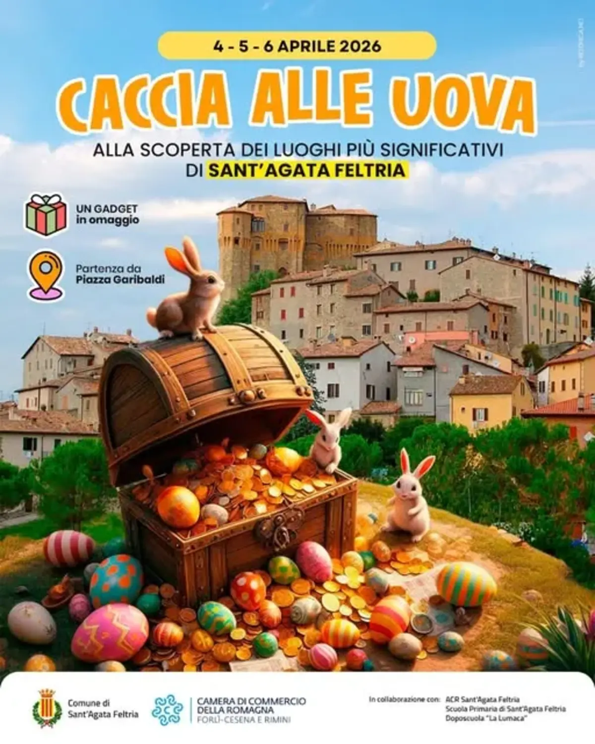Caccia alle Uova 2026: Pasqua tra scoperta e divertimento a Sant’Agata Feltria Caccia alle Uova 2026: Pasqua tra scoperta e divertimento a Sant’Agata Feltria
