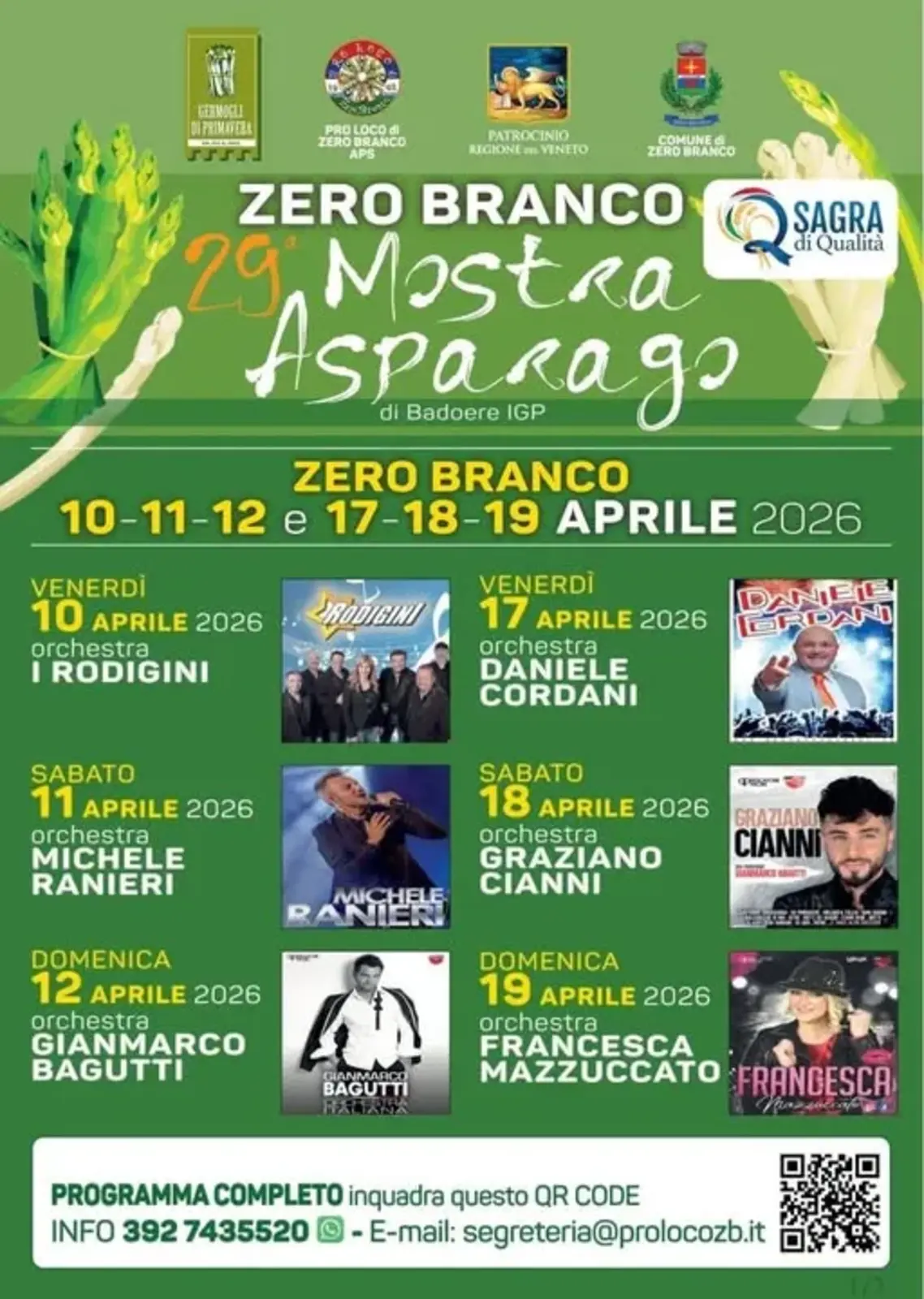 29ª Mostra dell’Asparago di Badoere IGP a Zero Branco 2026 29ª Mostra dell’Asparago di Badoere IGP a Zero Branco 2026