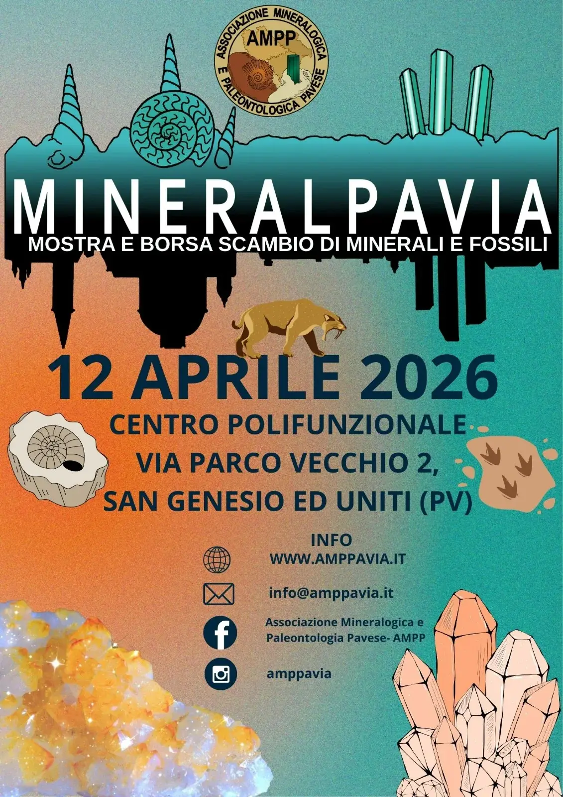 Mineralpavia 2026: Mostra e Borsa Scambio di Minerali e Fossili Mineralpavia 2026: Mostra e Borsa Scambio di Minerali e Fossili